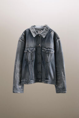 TRF RIPPED DENIM JACKET