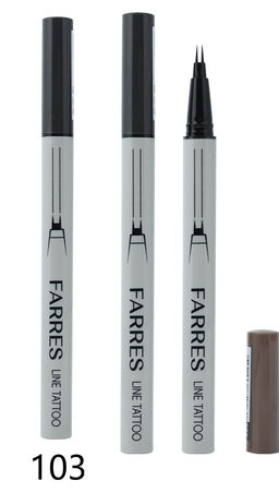 FARRES / 8807-103/ Сверхтонкий лайнер для бровей Line Tatoo "тёмный графит". (6)