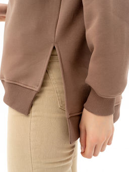 ОЧЕНЬ ТЕПЛЫЙ  футер 3-х нитка с НАЧЕСОМ  Свитшот толстовка джемпер , кофейный - Binita фото 6