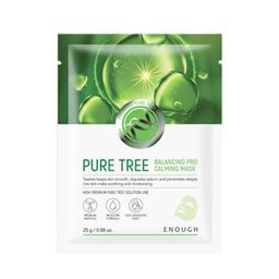 Enough Pure Tree Balancing Pro Calming Mask, 25g*1ea - Успокаивающая тканевая маска с экстрактом чайного дерева 1шт