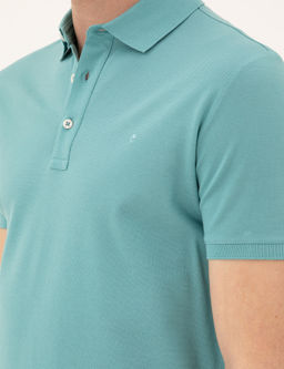 Базовая футболка приталенного кроя мятного меланжа - Cacharel фото 7