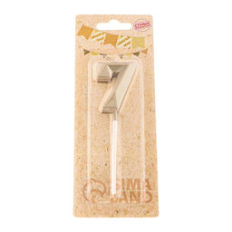 Цена за 2 шт. Свеча в торт на шпажке «Алмаз», цифра 7, шампань, 5×2.6 см