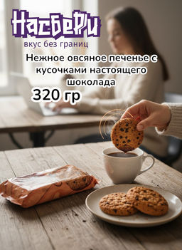 Печенье Сокровище Насберри с каплями глазури фас цв/пл фл/п 0,320кг