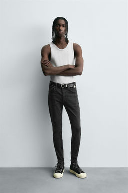 JEANS SKINNY CROPPED FIT / Carb?n
