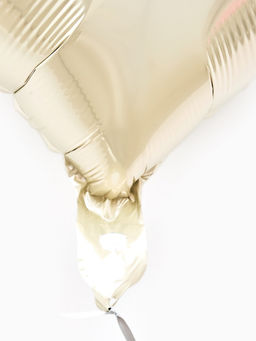 Цена за 2 шт. Воздушные шары фольгированные 17" "Сердце" цвет молочный сатин, набор 5 штук