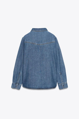 Z1975 FLUID DENIM SHIRT - Zara фото 6