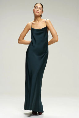 Платье-комбинация на тонких бретелях Pine Green