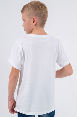 Футболка для мальчика белая - Almond фото 4
