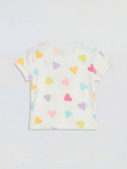 Bisiklet Yaka Desenli K?z ?ocuk Ti??rt