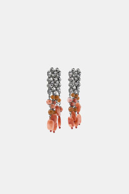 PENDIENTES CASCADA JOYAS PIEDRAS / Rosa - Zara фото 4