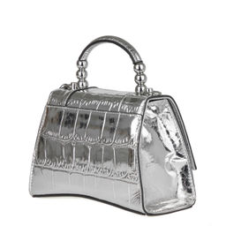 2358А silver, женская кожаная сумка, Barcelo Biagi