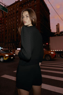 SHOULDER PAD KNIT CARDIGAN - Zara фото 6