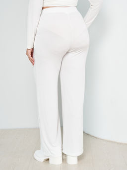 Брюки из холодного трикотажа TBB02107WHT02 - Артесса фото 5