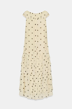 VESTIDO ASIM?TRICO LUNARES / Crudo / Negro - Zara фото 4