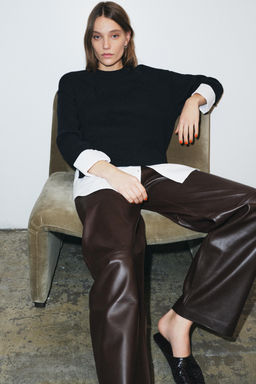 JUMPER WITH CONTRAST POPLIN - Zara фото 9