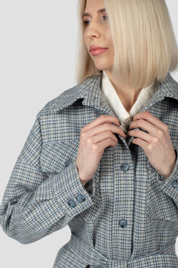 Пальто женское демисезонное (пояс) - El podio фото 7