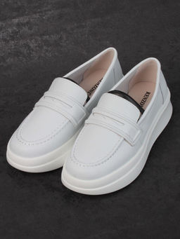 03-PDD171-1 WHITE Полуботинки женские (натуральная кожа)