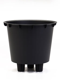 Кашпо для цветов «Микрит», 7.8 л, d=28 см, h=25.5 см, со вставкой, пластиковое, серое