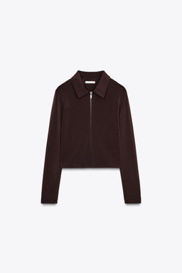 CREPE ZIP-UP JACKET - Zara фото 7