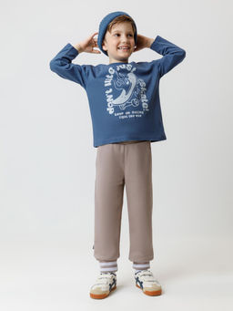 КР 400784/коричневый брюки для мал