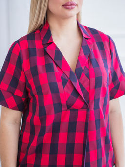 Платье 1254 синяя клетка - Novita фото 5