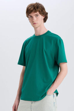 New Regular Fit Bisiklet Yaka Basic Duz K?sa Kollu Tisort - Defacto фото 25