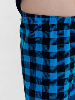 Комплект для мальчиков (футболка, брюки) сине-черный в клетку - Mark formelle фото 6