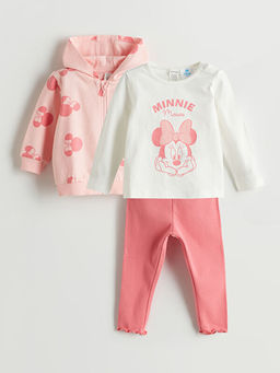 Minnie Mouse Bask?l? K?z Bebek Tak?m 3l?