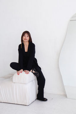 9192 Костюм из кимоно и брюк-палаццо чёрный - Martichelli фото 15