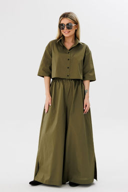 Рубашка AmberA 1088х хаки  фото 7