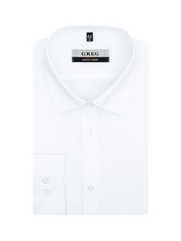 Сорочка мужская длинный рукав GREG 100/237/WH/ZN STRETCH_V