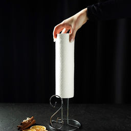 Держатель для бумажных полотенец настольный Доляна, 13.4×13, 4×28 см, хромированный