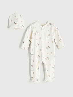 V Yaka Bask?l? Erkek Bebek Hastane ??k?? Seti