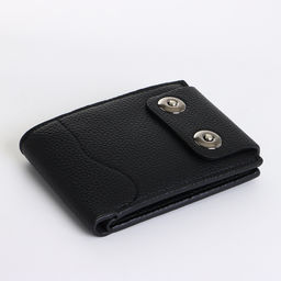 Портмоне мужское «Идрис», на магнитах, чёрное