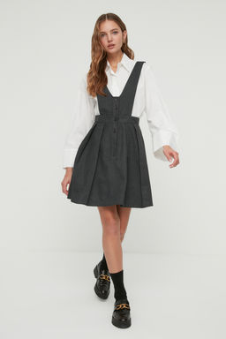 Trendyolmilla Haki Ask?l? Mini Dokuma Jile Elbise TWOAW21EL1163