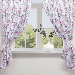 Комплект штор для кухни с подхватами Этель Пионы 145?180 см-2 шт., 100% п/э