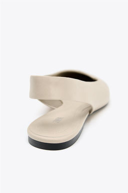 LEATHER SLINGBACK BALLERINA - Zara фото 14