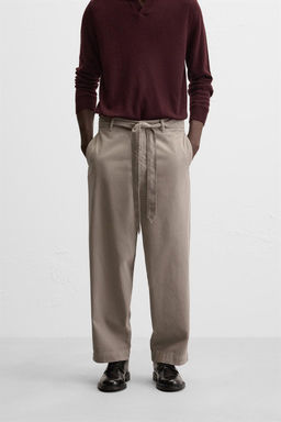 TEXTURED TROUSERS WITH BELT - Zara фото 20
