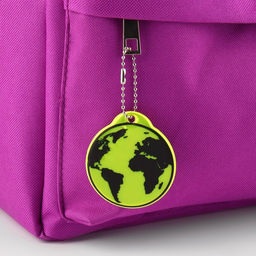 Цена за 6 шт. Светоотражающий элемент «Земля», двусторонний, 6 × 5,5 см, цвет МИКС