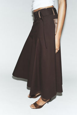 CARGO MIDI SKIRT WITH BELT - Zara фото 13