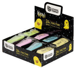 Цена за 5 шт. Ластик Schoolformat МИЛЫЕ УТОЧКИ, термопластичная резина, 55х25х10 мм, овальный, ассорти, ...