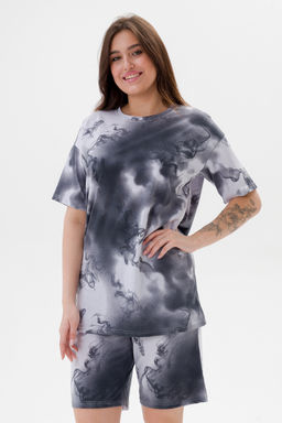 Шорты из кулирки унисекс дым