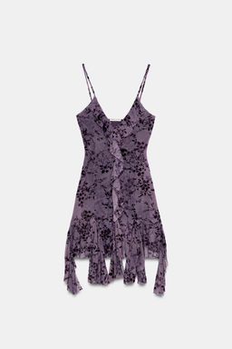 VESTIDO VOLANTES TUL FLOCADO / Lila - Zara фото 5