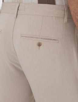 Bej Slim Fit Keten Kar___ml_ Beli Ba_c_kl_ Kanvas Pantolon - Cacharel фото 6