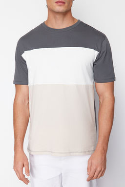TRENDYOL MAN Siyah Regular/Normal Kesim Renk Bloklu %100 Pamuklu T-Shirt TMNSS24TS00076 - Trendyolmilla фото 17