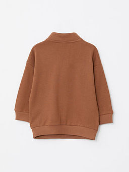 Dik Yaka Uzun Kollu Bask?l? Erkek Bebek Sweatshirt - Waikiki фото 2