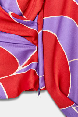 CAMISA SATINADA ESTAMPADA HOMBRERAS / Multicolor - Zara фото 9