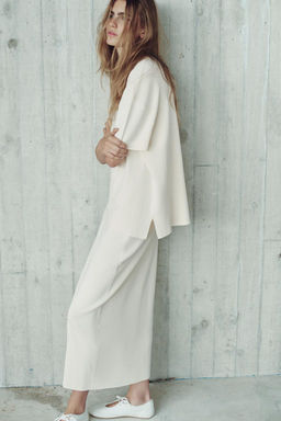 PLAIN KNIT MIDI SKIRT - Zara фото 3