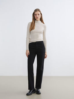 Yar?m Bal?k?? Yaka Kad?n Triko Kazak