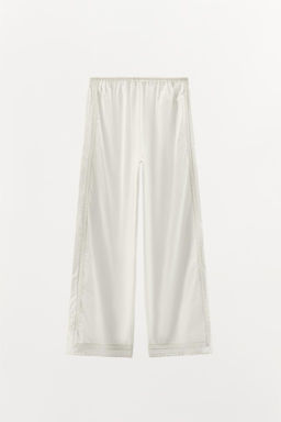 LACE TRIM COTTON PYJAMA BOTTOMS - Zara фото 6